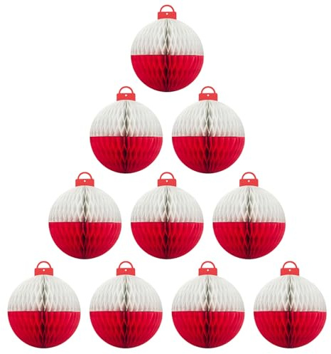 Paquete de 10 decoraciones distintivas de esfera de papel con temática de pesca para cumpleaños y baby showers, suministros para fiestas