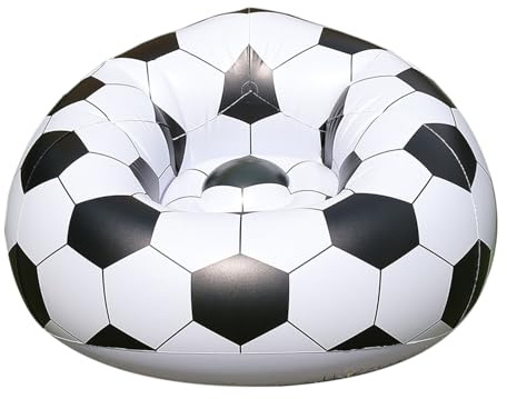 Sofá inflable | Tumbona inflable con patrón de fútbol, sofá de aire multifuncional para picnic, viajes, playa, patio, festivales de música