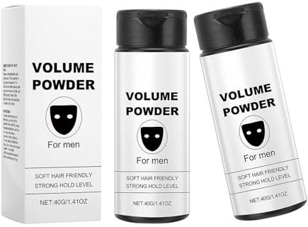 2 pezzi polvere texture per uomini, aggiunge volume naturale e consistenza, facile da applicare, finitura opaca ingredienti naturali, forte tenuta, facile tenuta forte, polvere per capelli per uomini