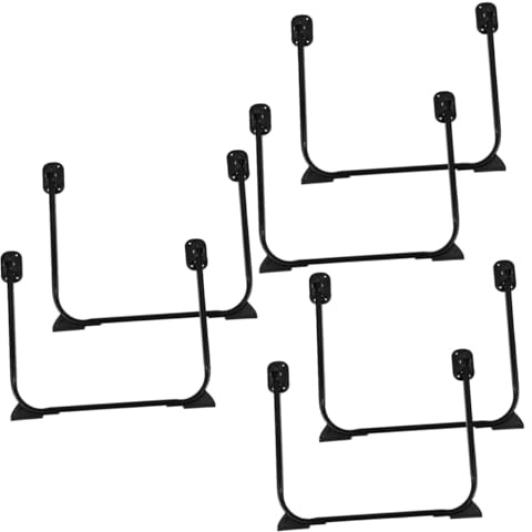 Uonlytech 3 Ensembles Pieds De Table À Support Pliant Pieds en pour Bureau Pignes De Table Pliante De Pulvérisation De Poudre De Tuyaux Noir 2 Pièces * 3