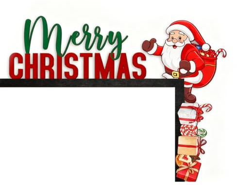 VYNZOR Decoración de Esquina de Puerta de Navidad, Adorno de Pared con Motivo de Santa Claus, Decoration para Hogar con Adhesivo Fuerte, Perfecta para Crear Ambiente Navideño en Puertas y Muros