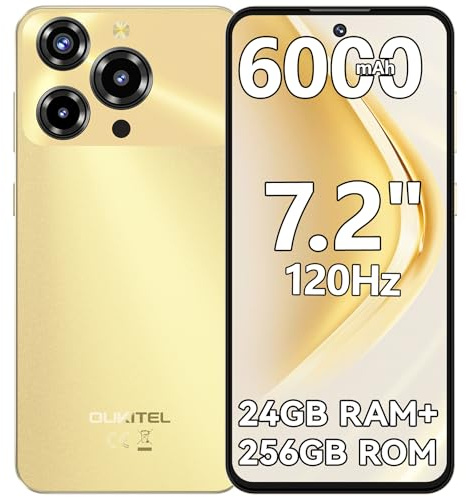 OUKITEL C69 Smartphone Android 15, Telefono Cellulare 7.2 120Hz, 24GB + 256GB/1TB Cellulari e Smartphone, 6000mAh Telefoni Cellulari, 64MP+8MP Cellulare,Dual 4G SIM/NFC/Fingerprint/OTG