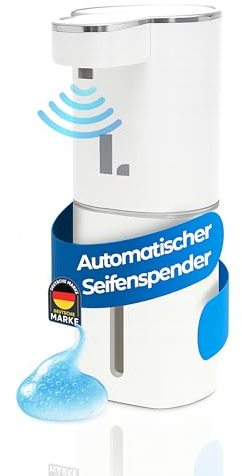 LUNARIA Automatischer Seifenspender 420 ml – Infrarot Sensor Touchless Soap Dispenser, USB Wiederaufladbar, Berührungslos für Küche, Bad & Händewaschen (30cm, 1.0, Gel)