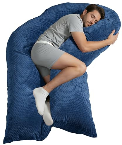 Traumreiter Seitenschläferkissen Visco XXL PRO, ergonomisches Full Body Builder Männer Schlafkissen, Seitenschläfer Kissen Memory Foam & Fusion Watte Wendekissen Ergonomie geprüft