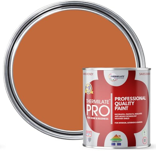 Thermilate PRO FLEX Interior & Exterior Paint - Professional Multi-Surface Paint & Primer for All Walls, Wood, Furniture, Kitchen Cupboards & Garden | All-in-One - Terracotta - 1L - Matt