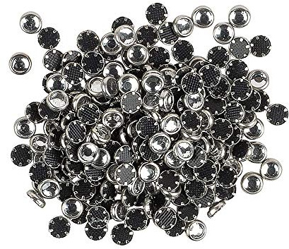 Ideen mit Herz Hot-Fix Glas-Kristalle zum Aufbügeln, Ø 4mm | Strasssteine, Glitzersteine, Hot-Glue, Bügelsteine | Textilgestaltung | 200 Stück (silber)