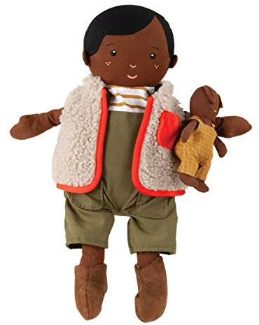 Manhattan Toy Playdate Friends Ellis Machine Washable and Dryer Safe 14 Inch Doll with Mini Bunny Stuffed Animal