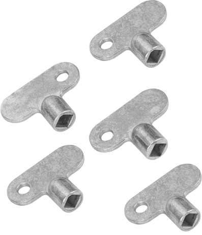 DOITOOL Radiator Bleed Key Set 5Pcs Exhaust Valve Switch Wrench for Radiators and Faucets Zinc Alloy Air Vent Tool for Home Improvement