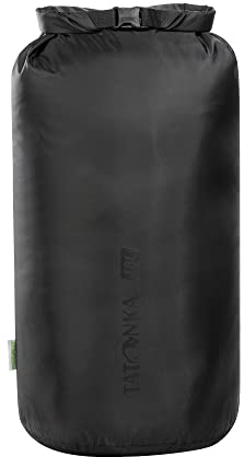 Tatonka Packsack Dry Sack 10l - Wasserdichter Packbeutel mit Rollverschluss und Steckschließe - Aus recyceltem Polyester - 10 Liter Volumen (schwarz)