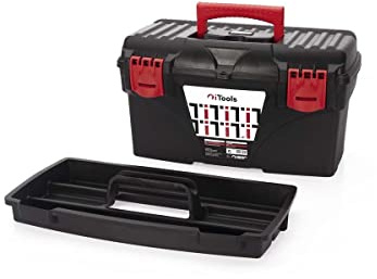 ITOOLS - Boite à outils 18 Dimensions 430 x 260 x 226 mm Mallette de bricolage avec Plateau amovible porte pièces
