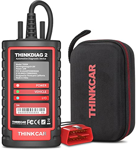 Thinkdiag2 All System Bidirectional OBD2 Diagnostic Scanner for iOS & Android, THINKCAR Bluetooth Scan Tool with CAN-FD Protocol, 15+ Reset Functions, ECU Code, Active Test, AutoVIN, 1 Year Update