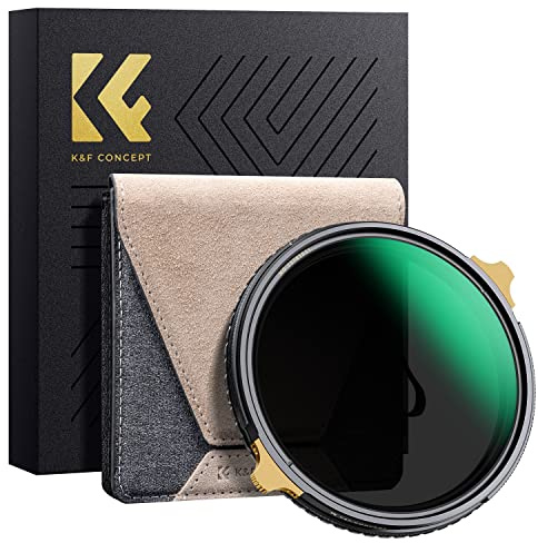 K&F CONCEPT Filtre 67mm CPL+ND2-32 2 en 1 1 à 5 f-Stops et Polarisant sans Croix X en Cuivre Ultra Fin HD Imperméable Anti des Rayures avec Étui pour Objectif Appareil Photo (Nano-X Pro Série)