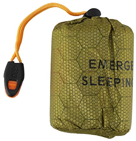 Notfall Schlaf Sack Biwaksack mit Pfeife Draussen Schlaf Sack Thermodecke für Camping Backen Verpackung