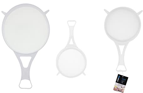 Chef Aid Nylon Mesh Strainer Set, 3 White Plastic Seieve Ideals for Draining, Straining and Washing Pulse Beans, Vegatable, Fruit, Rice and Much More, BPE Free and Dishwasher Safe