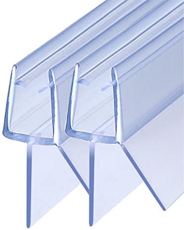 KOOBON Duschdichtung 2 x 70cm für Duschtüren Badewanne Glasstärke 4/5/6mm | Transparent Duschkabinen Dichtung Dusche Glastür Wasserabweisende Ersatzdichtung für Dusche Schwallschutz Duschdichtungen