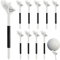 10 Pcs Golf Ball Tee,Golf Tees Bamboo 83mm Flightpath Plastic Golf Tees, 10° Lightweight Training Golf Tee Holder, Designed to Reduce Ball Spin and Fly Straight