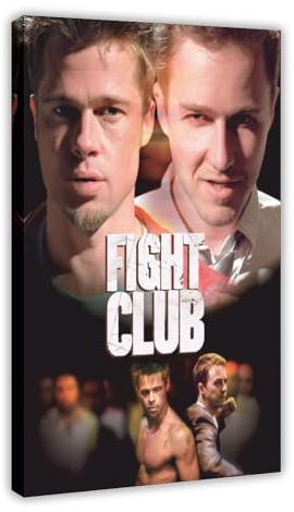 MAHWER Fight Club Filmposter auf Leinwand, Poster, Wandkunst, Dekor, Bild, Gemälde für Wohnzimmer, Schlafzimmer, Dekoration, Rahmenstil, 20 x 30 cm
