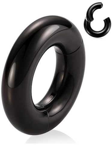 AROWRO 2G 0G 00G Septum Nasenring große nahtlose Ohr Gewicht Hoop große Kaliber Ohrringe für gedehnte Ohren Dangle Kaliber Hanger Chirurgenstahl Plug Tunnel für Ohr Frauen Männer Lobe Stretching