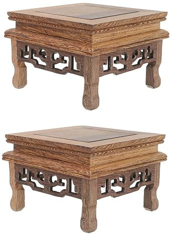 pflanzenständer2 Stück Holzsockel Mittelalterliche Dekoration Blumendekoration Dekor für Zuhause Orientalischer Holzpflanzenständer Blumentopfständer Pflanzgefäßregal Wiederverwendbar