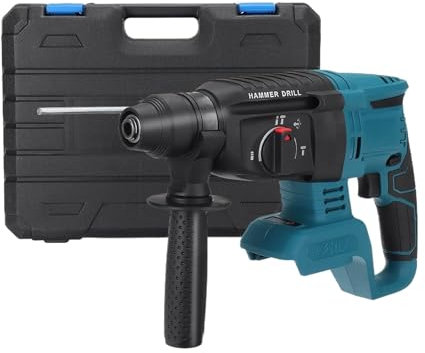 MZZYG Martillos perforadores Taladro Percutor Eléctrico Sin Escobillas De 26 Mm Y 6200 RPM, Multifunción, Rotativo, Eléctrico, For Batería De 18 V