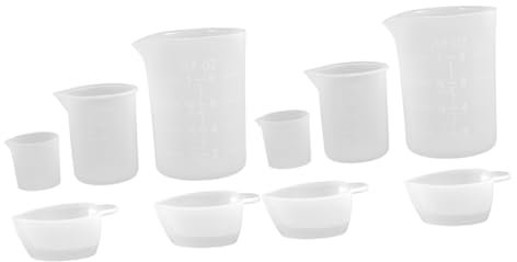 SHINEOFI 10 Pcs Cups Tool for Epoxy Resin Measuring Cups Set Smooth Surface Safe for Children and Adults