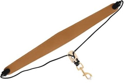Verstellbarer Saxophon Schultergurt für Altsaxophon Khaki | Pu mit Metall, Abs und Rope, Geeignet für Saxophon Sowie Tenorsaxophon, für Unterwegs und Reisen