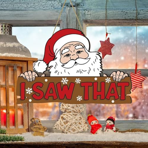 Weihnachts- -Schild, Weihnachtsmann-Dekoration, Willkommens-Türdekoration, Weihnachtsschild, Dekoration, Weihnachtstürhänger mit Seil für Weihnachtstürdekorationen, Rahmen, Heimdekorationen