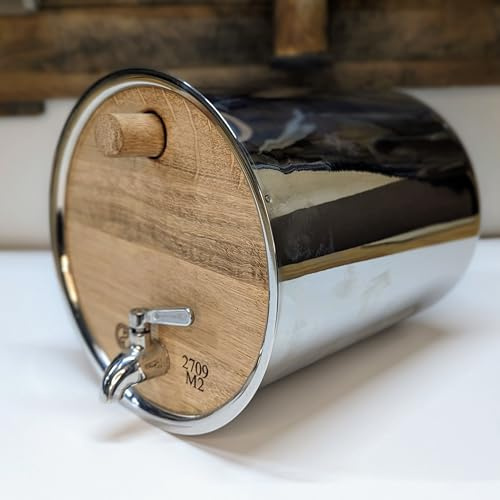 Badmotivator 1.8 Gallon American White Oak Aging Barrel | Medium Toast and Char 2 | Small Batch Whiskey, Rum, Wine | Made in Oregon