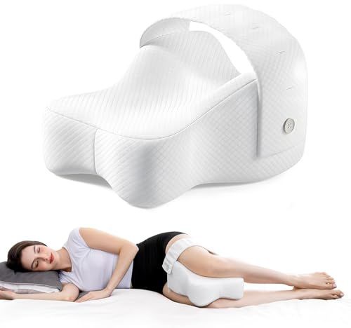 Xanthelle Coussin de Genou, Coussin Orthopédique pour Dormeur Latéral, Coussin de Jambe & Rouleau pour Genou Contre Les Douleurs Dorsales, Coussin de Genou Doux pour Dormir