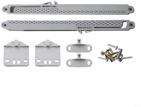Zilimontt 2 ammortizzatori automatici per cassetti e porte scorrevoli, chiusura silenziosa, con facile installazione, hardware in plastica grigia, supporta fino a (carico massimo 40 kg)