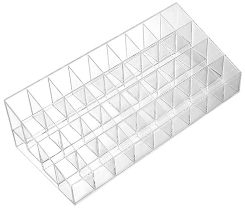 Rejillas de organización de lápiz Labial Transparentes - 9 24 36 40 | rejillas de visualización Soporte cosmético | Soporte de almacenamiento de oficina, para maquillaje, vanidad, mostrador de ba