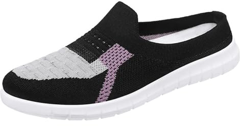 Herrsneakers, sandaler med mjuk fotbädd, slip-on-träskor, tofflor, bekväma, ventilerande trädgårdsskor, tofflor, utomhus, vandringsskor, promenadskor för daglig komfort, violett, 39 EU