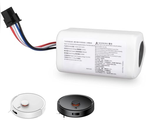 14,4V 3500mAh Li-Ion Batería Compatible con Xiaomi S20 D106 BHR8629EU Robot Aspirador, Batería de Repuesto de Larga Duración, PN: P2332-4S1P-SCEV, 4INR19/66