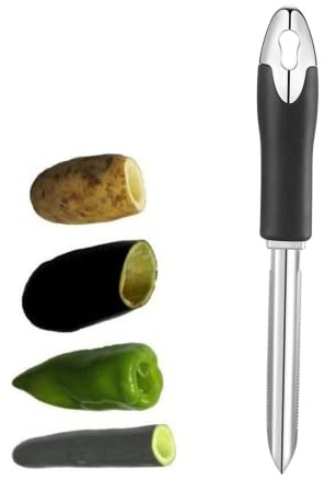 Jalapeno Chili Pepper Corer Stainless Steel Zucchini Cucumber Corers Special Kitchen Gadgets With Serrated Edge Easy Remove The Seeds Of Your Veggies & Fruits