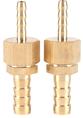 2pcs Tuyau en Laiton Barre de Relâchement Rapide Coupleur Fileté Raccord de Connecteur 4-6mm pour Adaptateurs de Tuyau de Bassin de Piscine