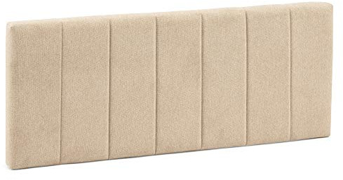 Marckonfort Creta Kopfteil in Beige gepolstert 160x60 cm, mit Schaumstoff gepolstert, Stickerei mit Steppeffekt, 8 cm dick, Inklusive Hardware zum Aufhängen