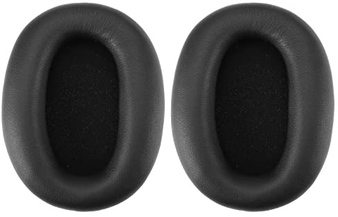 ECSiNG 1 Paar Ohrpolster Ersatz Kompatibel mit Sony WH-1000XM2 MDR-1000X Kopfhörer Protein Leder Schaumstoff Ohrpolster Kopfhörer Zubehör Schwarz