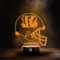 Great Branding Cincinnati Bengals NFL LED Lampe Licht Logo Helm, Wechselmodus mit 6 unterschiedlichen Farben