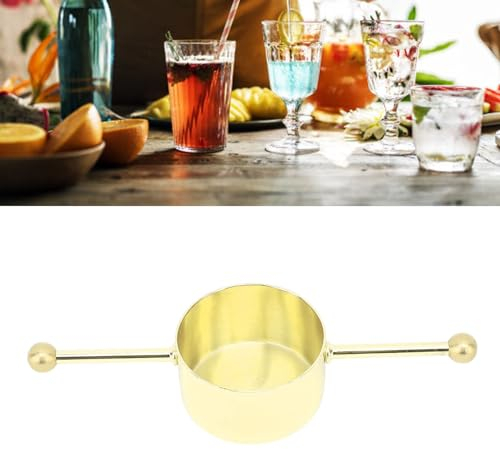 BEIJIALY Taza Medidora de Camarero, Jigger de Medida de Tiro, Jigger Japonés para Bartending Jigger de Acero Inoxidable de Doble Cuenta de Control Preciso de 30 Ml para Barra(Oro platino)