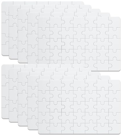 MUYAPAY 10 Blatt 10 x 15 cm Puzzle Blanko, Mini Puzzle Kinder, Puzzles Personalisiert, für Kinder, Geburtstagsspiele, Aktivitäten, Partygeschenke, Basteln