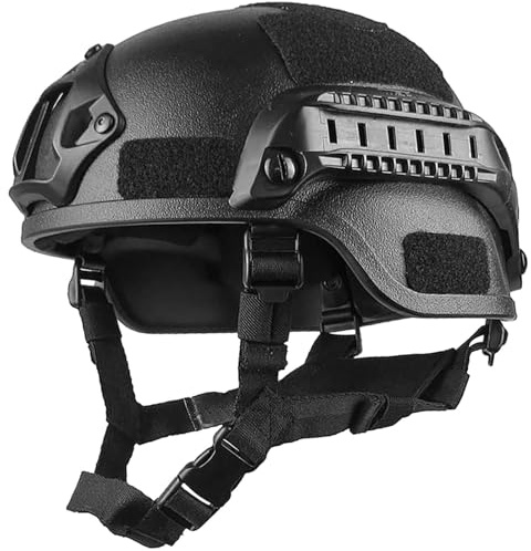 Glixoft Casque Airsoft Casque De Protection Rapide avec Rails Latéraux Casque pour Adultes À Monture Nvg pour Airsoft Paintball Chasse Tir Sports De Plein Air