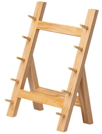 Milageto Portaoggetti per coltelli Porta coltelli da Cucina Espositore per coltelli Espositore per coltelli in Legno per Cucina Negozio Tavolo da Pranzo, Beige 5 Strati