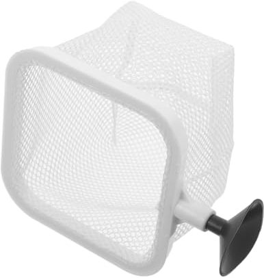 Happyyami Fish Tank Isolation Box with Suction Cups White Mesh Aquarium Nursery Net for Breeding Fry and Shrimp Hatchery