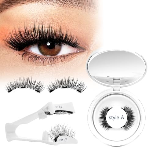 Higu clace Magnetische Wimpern,Magnet Wimpern Ohne Eyeliner,Magnetische Wimpern mit Applikator,Wimpern Magnetisch Natürlicher Look,Kein Kleber erforderlich Wimpern Magnetic(SET-A)