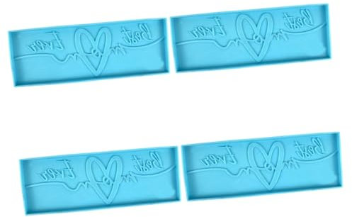 NUOBESTY 4 Pz Membrana siliconica epossidica casa elementi cubo impostore rosa artificiale mothers day festa della mamam Stampo in silicone stampo per cuscino della tazza Gel di silice Blue