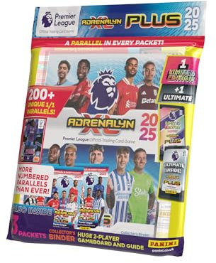 Premier League Adrenalyn XL™ Plus 2025 Jeu de cartes à collectionner officiel – Pack de démarrage