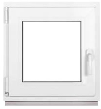 Framex Kellerfenster Fenster Kunststofffenster Weiß Breite x Höhe 60 x 60 cm (600 x 600 mm) 3-Fach (32 mm) Dreh Kipp DIN Rechts - Premium