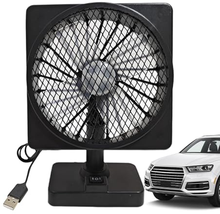 Ventilador de coche enchufable, ventilador USB de refrigeración para coche, 12 V, rotación de 360 grados, circulador de aire, accesorios de vehículo para furgoneta, SUV, RV, viajes por carretera