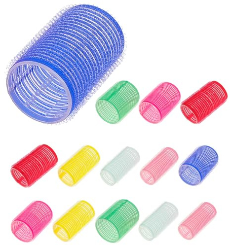 WEKADRIN 14 Stück Teiliges Selbsthaftende Haarwickler Lockenwickler für Langes Haar Volumen Lockengerät ohne Hitze Haarpflege DIY Styling für Haartypen Zuhause Salon Zufällige Farbe