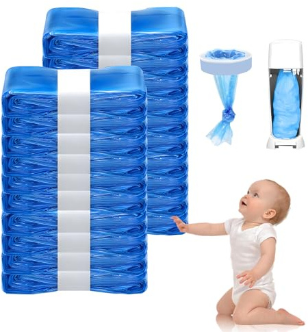 20 Pack Nappy Bin Refill Bags Thickened, 4.5m Long Nappy Bags, Prevent Bacteria, Compatible with Cat Litter Disposal Buckets and Nappy Bins